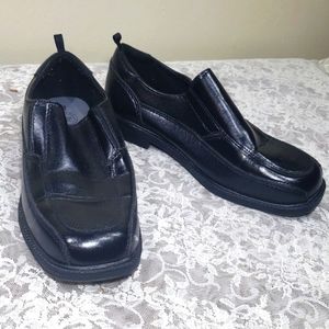 Wonder Nation Boys Shoes Dress Slip On Black Size 4